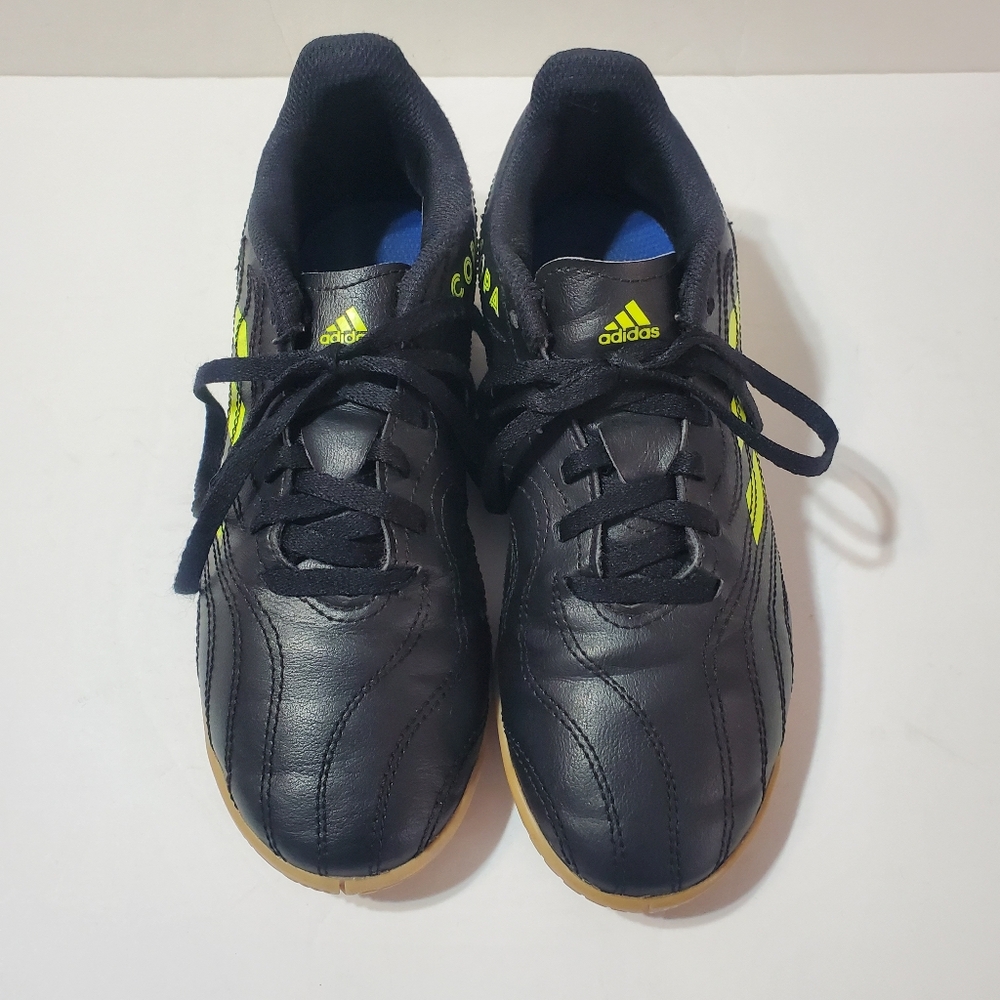 Adidas Copa Kids Boys Black & Solar Yellow Indoor Soccer Shoes Size 4 FX1973 - Picture 3 of 14